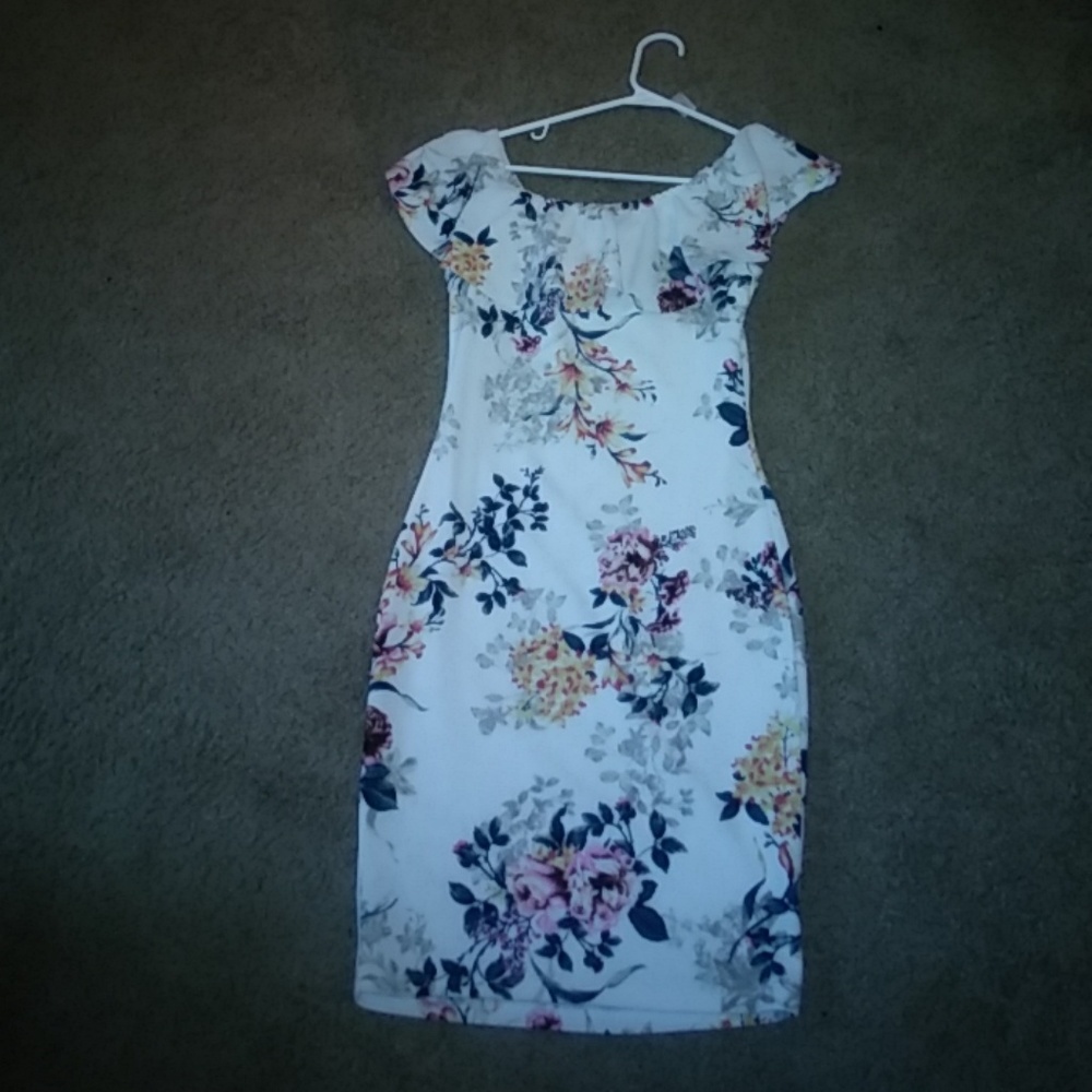 Floral off the shoulder dress